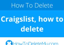 Craigslist, how to delete