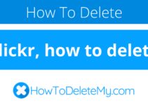 Flickr, how to delete