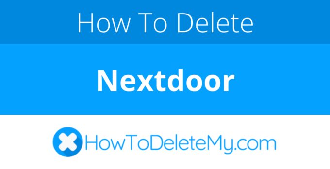 How to delete or cancel Nextdoor